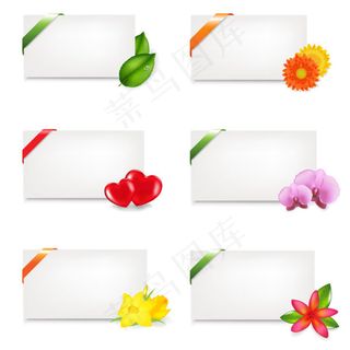 丝带花朵卡片