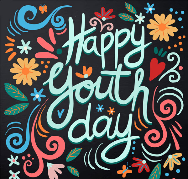 青年节快乐艺术字