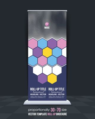 缤纷元素易拉宝