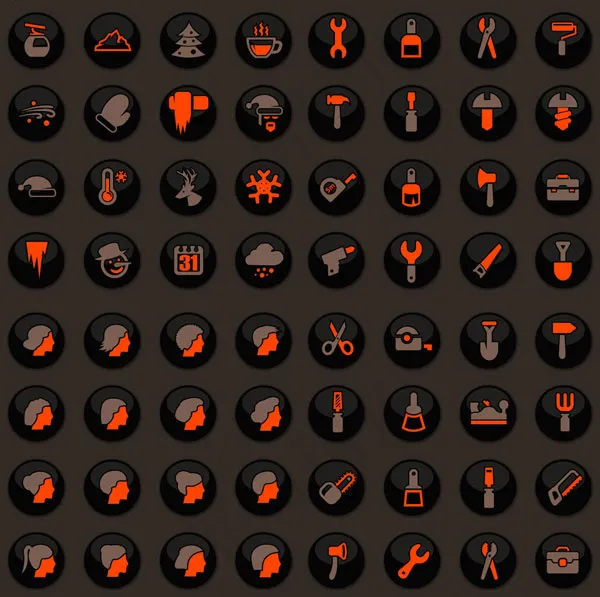 人物工具等图标eps,ai矢量模版下载