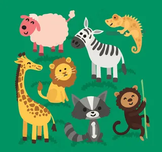 7款可爱动物,免抠元素