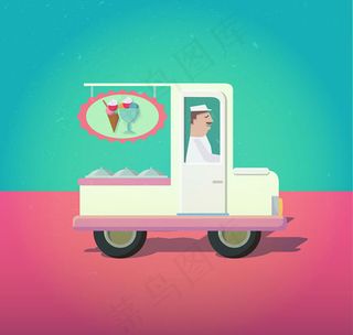 卡通雪糕车