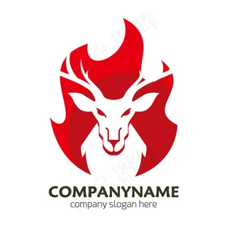 抽象羚羊logo 抽象羚羊logo