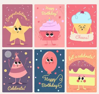 可爱生日祝福卡