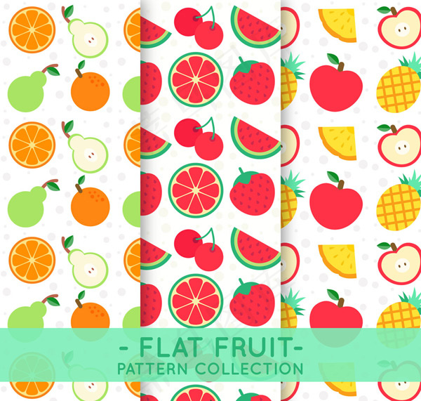 彩色水果无缝背景
