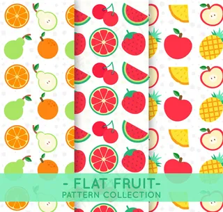 彩色水果无缝背景