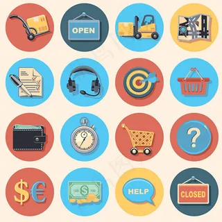 电子商务图标,免抠元素,背景元素