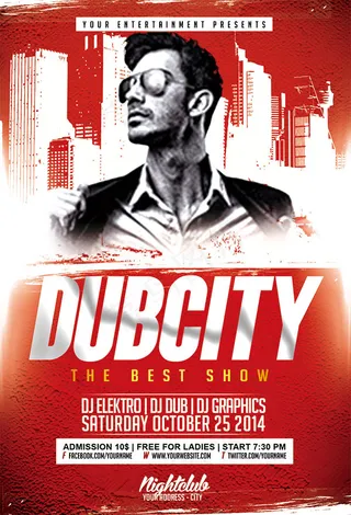 都市之夜酒吧海报