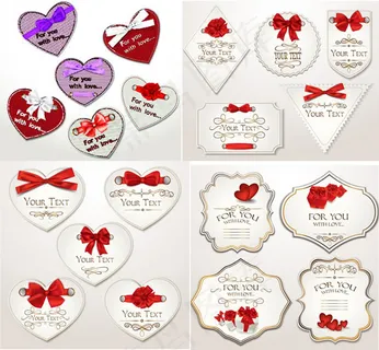 丝带蝴蝶结标签,免抠元素