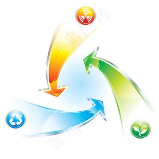 箭头与圆形按钮