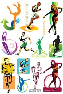 体育运动员矢量