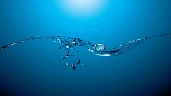 蓝色水波