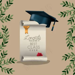 毕业文凭矢量 毕业文凭矢量