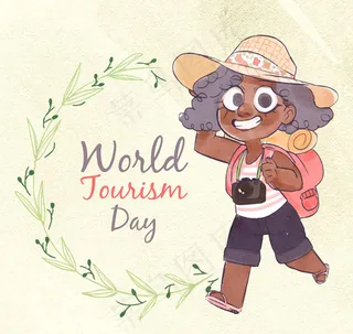 世界旅游日女孩