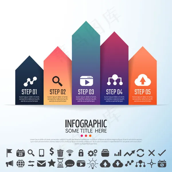可视化数据信息图eps,ai矢量模版下载