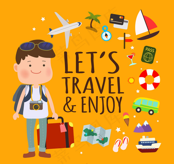 旅行元素矢量图