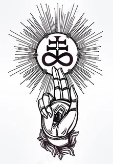 手绘线条佛手插图