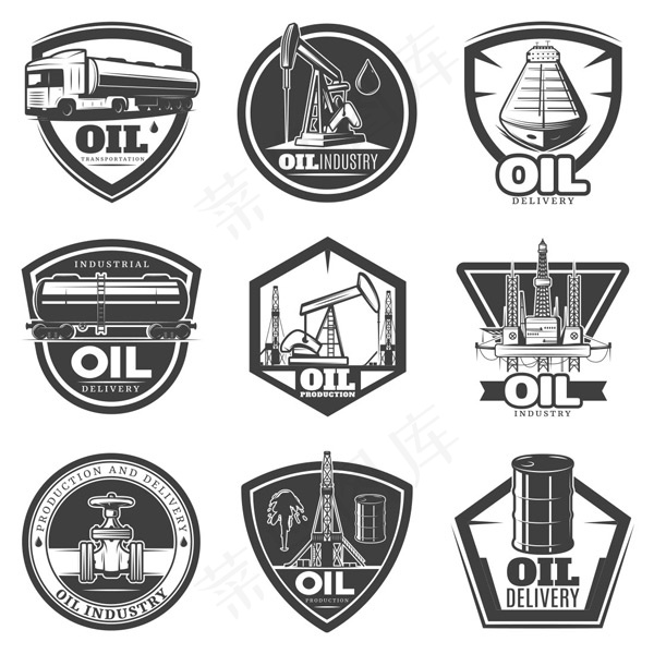 工业油图标,免抠元素