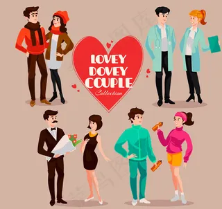 4对时尚情侣形象