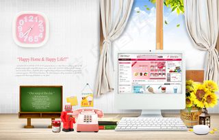 窗台边物品摆设