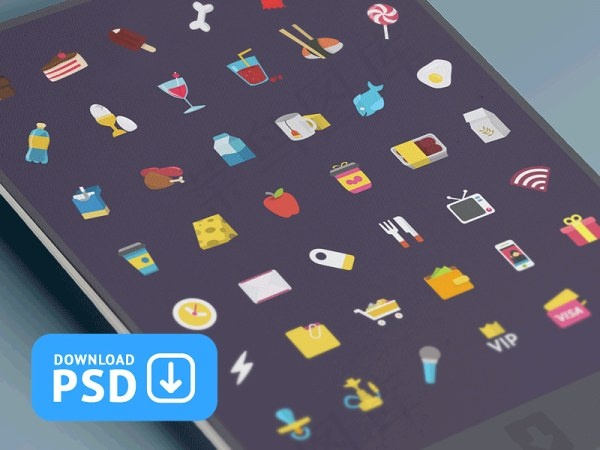 生活事物图标,免抠元素psd模版下载