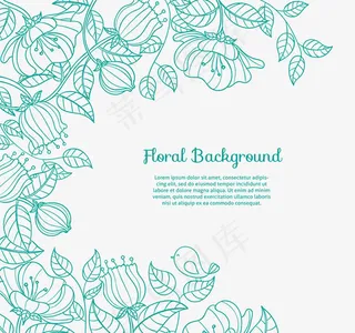 手绘花卉背景