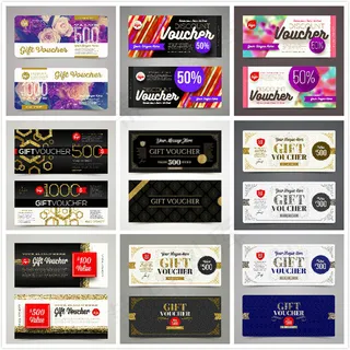 礼品卷卡片矢量