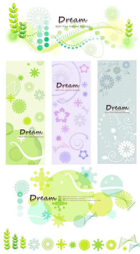 潮流装饰花纹ai矢量模版下载