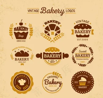 复古面包店标志