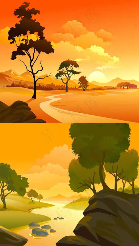 夕阳黄昏美景