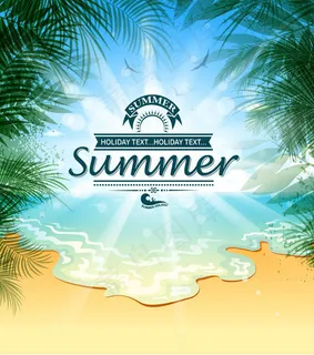 夏季海滩度假海报 夏季海滩度假海报