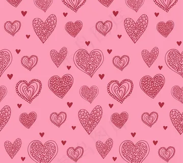 花纹爱心无缝背景