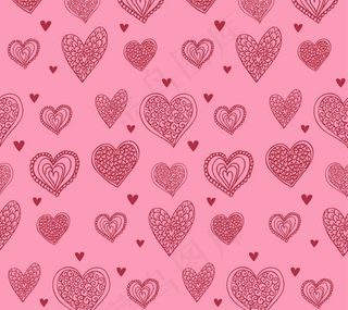 花纹爱心无缝背景
