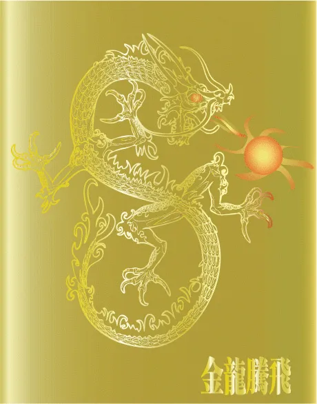 金龙腾飞ai矢量模版下载