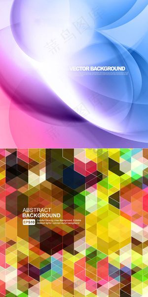 幻彩方格背景,背景元素