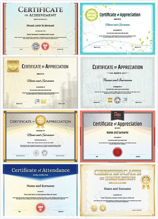 高档荣誉证书矢量