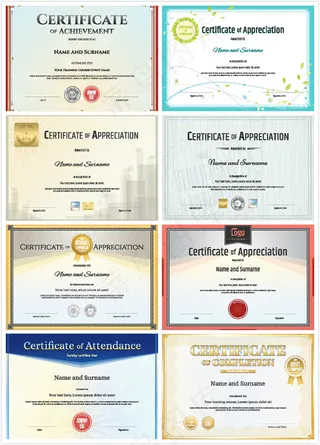 高档荣誉证书矢量