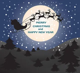 圣诞老人与麋鹿