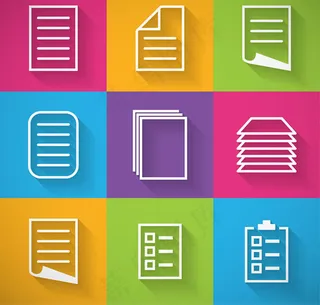 文本图标矢量,免抠元素