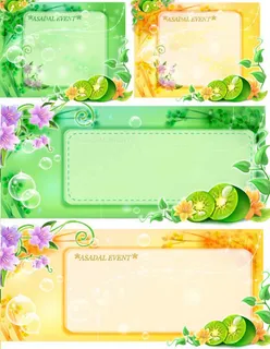 可爱花纹装饰模板