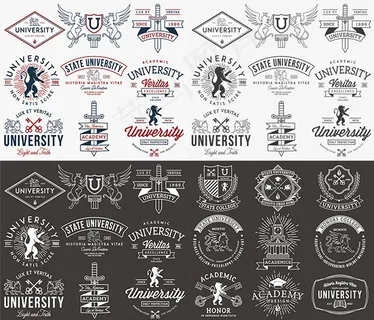 大学徽标图标,免抠元素