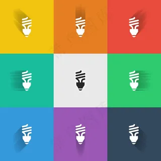 节能灯图标,免抠元素