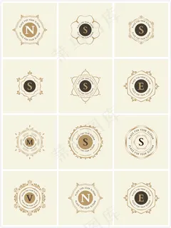 欧式字母花纹边框