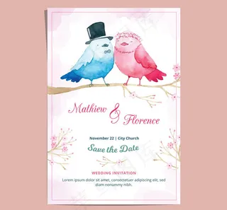 新人婚礼邀请卡