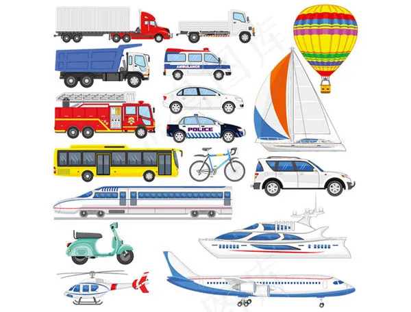 交通工具eps,ai矢量模版下载