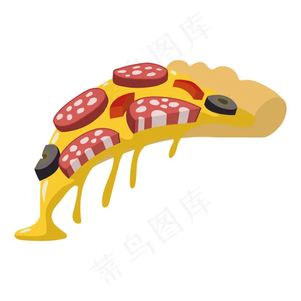卡通披萨美食eps,ai矢量模版下载