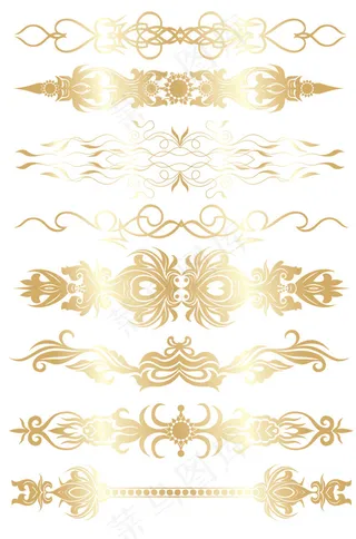 欧式金边花纹