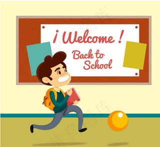 跑进教室的男孩