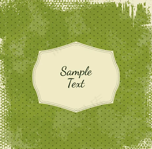 绿色复古波点背景ai矢量模版下载