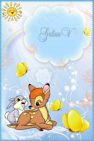 儿童卡通psd,背景元素